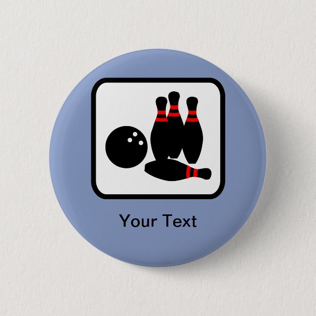 Logo für den Bowling individuell anpassbar Button (Vorderseite)