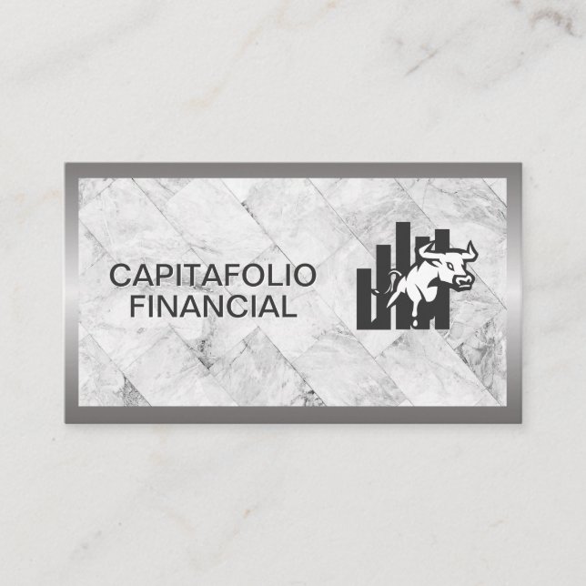 Logo für den Großmarkt | Finanzielle | | Marmor Visitenkarte (Vorderseite)
