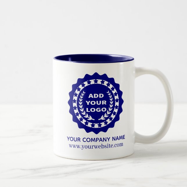 Logo für den Kaffee Zweifarbige Tasse (Rechts)