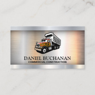 Logo für den Lkw-Bau   Metallische Visitenkarte