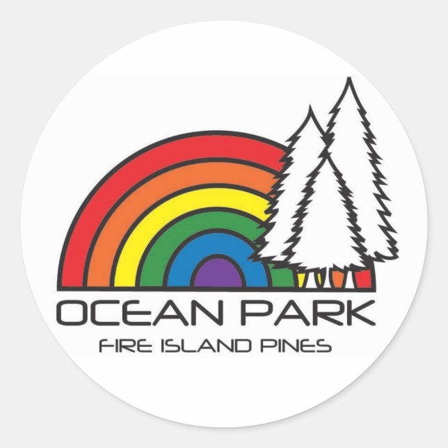 Logo für den Meerespark Runder Aufkleber (Vorderseite)