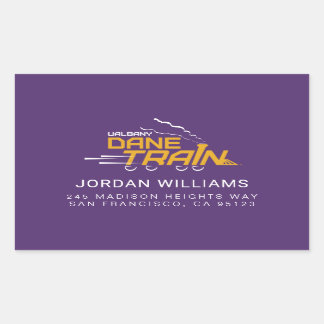 Logo für den Straßenzug von UAlbany Rechteckiger Aufkleber