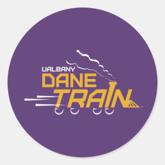 Logo für den Straßenzug von UAlbany Runder Aufkleber