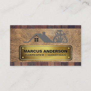 Logo für den Zimmerservice   Gold-Riveted-Platte   Visitenkarte