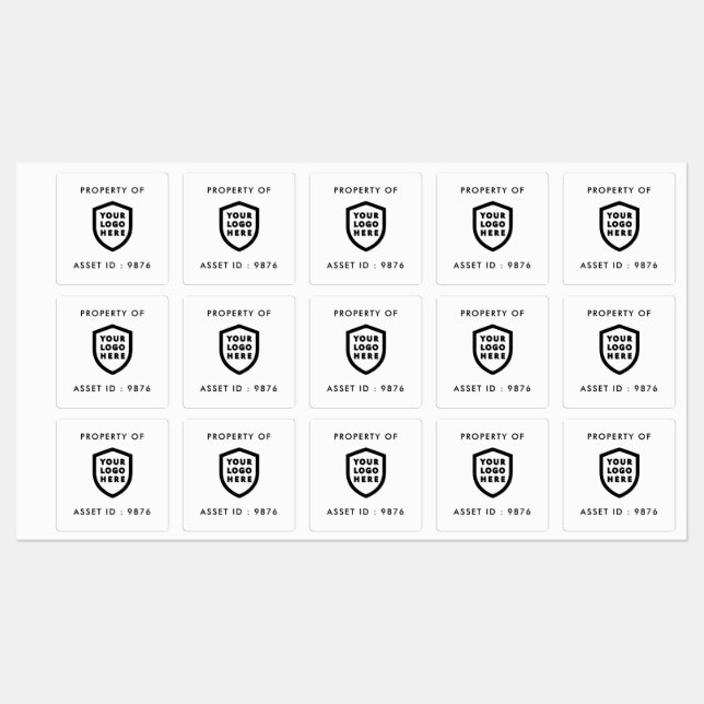 Logo für die Asset-ID | Gesellschaftsvermögen Etiketten (Blatt)