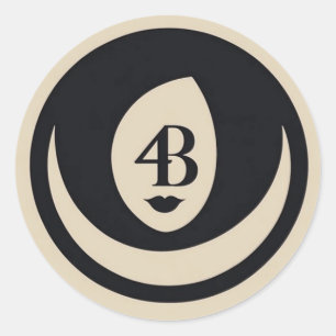 Logo für die Bewegung 4B Runder Aufkleber