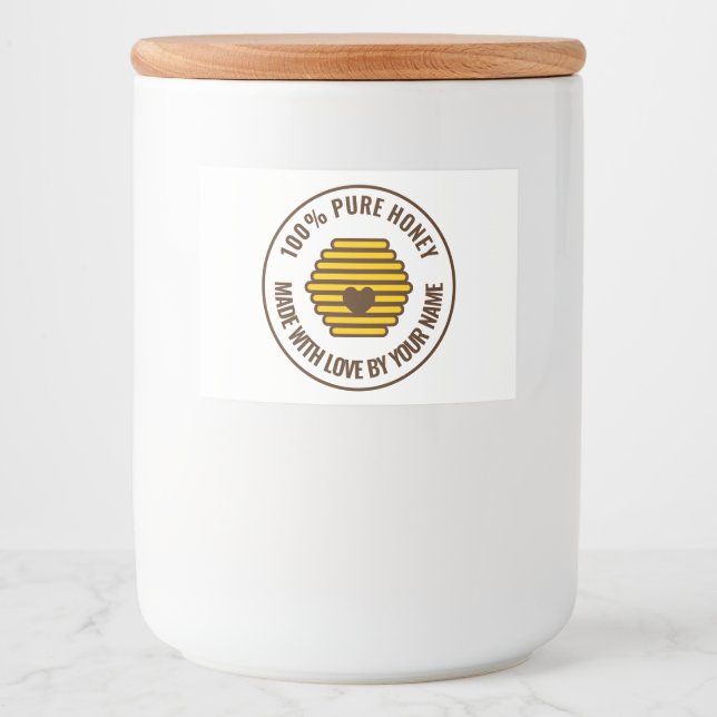 Logo für die eigene Bienenzucht Lebensmitteletikett (Vorderseite)
