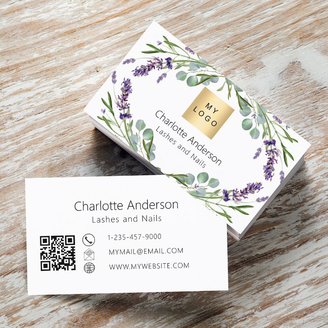 Logo für die Grünpflanze des Lavendels QR Visitenkarte (Von Creator hochgeladen)