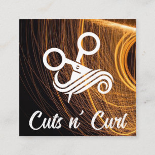 Logo für die Haarstickerei Womens Beauty Quadratische Visitenkarte