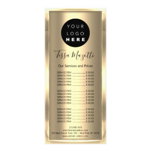 Logo für die Hautpflege für Haarmacherkörper Gold Werbekarte