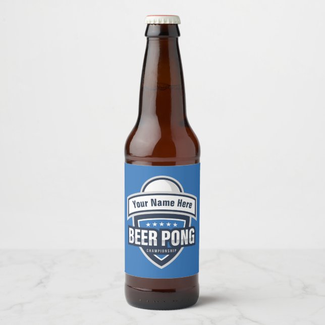 Logo für die individuell anpassbare Bierpong-Meist Bierflaschenetikett (Vorderseite)