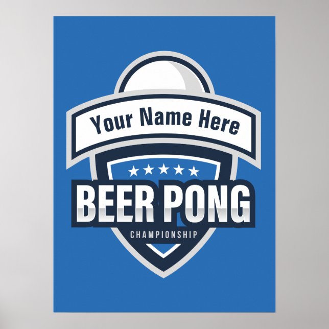 Logo für die individuell anpassbare Bierpong-Meist Poster (Vorne)