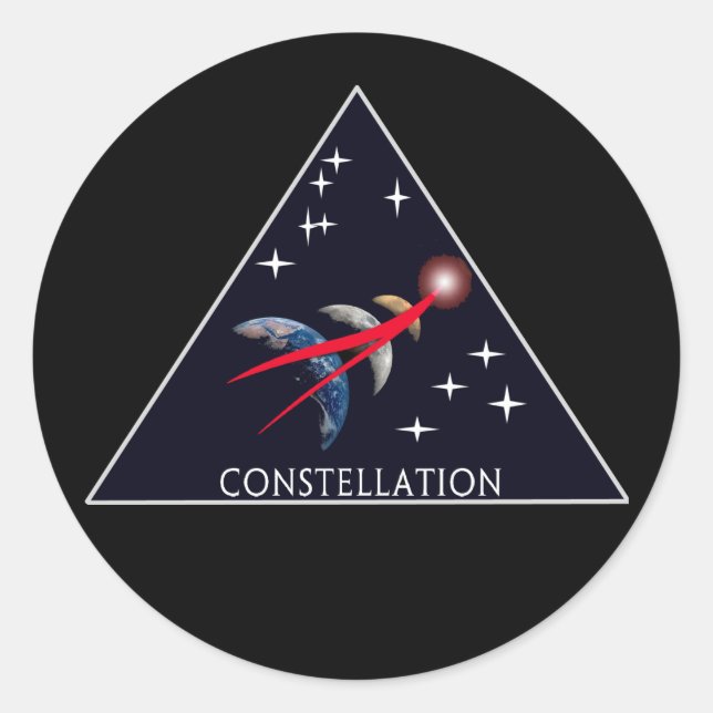 Logo für die NASA-Projektkonstellation Runder Aufkleber (Vorderseite)
