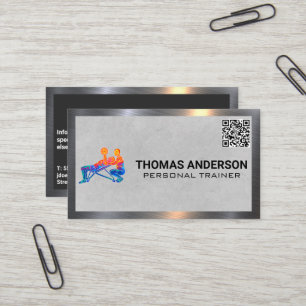 Logo für die persönliche Schulung   Fitness QR-Cod Visitenkarte