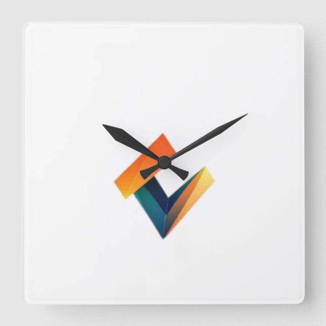 Logo für die quadratische Wand-Uhr Quadratische Wanduhr (Vorderseite)
