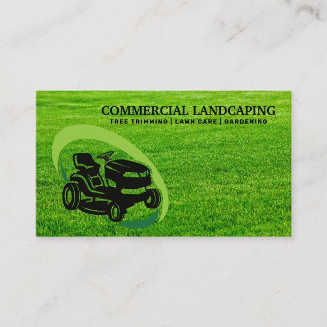 Logo für die Rasenmäher | Grass Business Card auss Visitenkarte (Vorderseite)