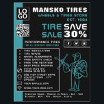 Logo für die Reifenreparatur, Fachgeschäft für Rei Flyer<br><div class="desc">Flyer für die Werbung im Reifengeschäft des Business Card Store.</div>