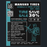 Logo für die Reifenreparatur, Fachgeschäft für Rei Flyer<br><div class="desc">Flyer für die Werbung im Reifengeschäft des Business Card Store.</div>