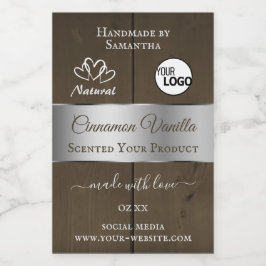 Logo für die Silver Dark Brown Wood Grain Product  Lebensmitteletikett