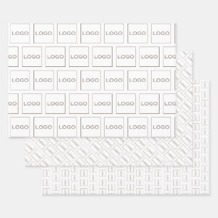 Logo für die Unternehmensmarke, gestaffeltes Elega Geschenkpapier Set