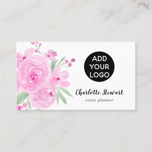 Logo für die Veranstaltung "Pink pink roses" Visitenkarte (Vorderseite)