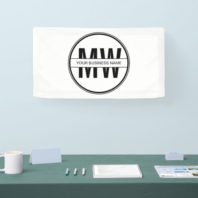 Logo für die Werbeaktion für Schwarz-Weiß-Unterneh Banner (Messe)
