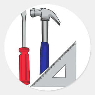 Logo für die Zimmereinrichtung Runder Aufkleber