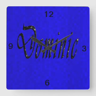 Logo für Dominame Quadratische Wanduhr