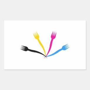 Logo für ein Restaurant oder Café Rechteckiger Aufkleber