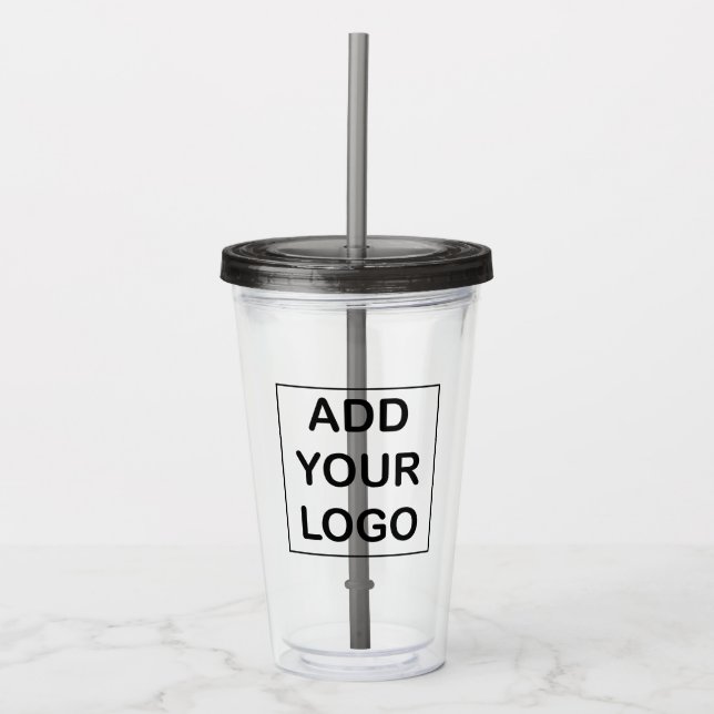 Logo für einfache Unternehmen Acryltrinkbecher (Vorderseite)