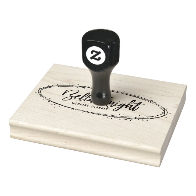 Logo für elegante Hochzeiten oder Juwelierfirmen Gummistempel (Stempel)