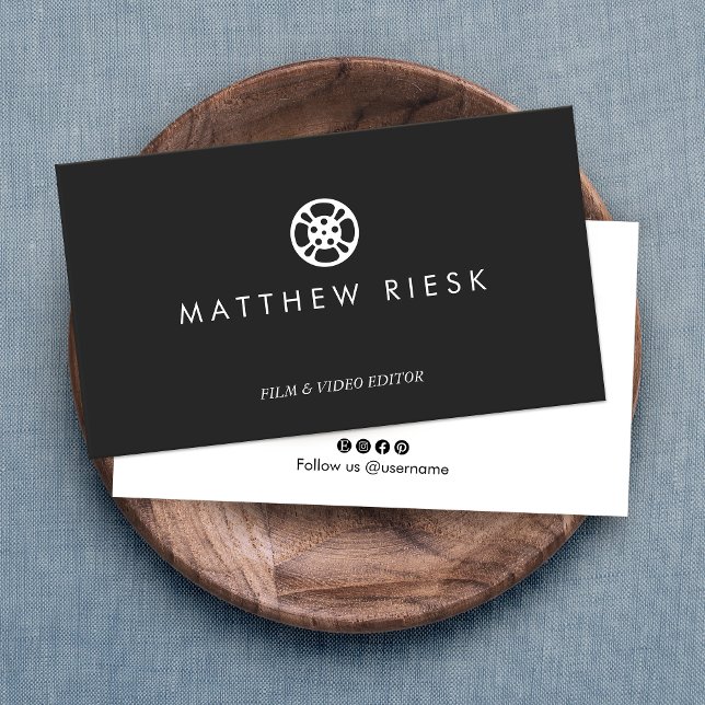 Logo für Filmmacher und Videoeditor, Visitenkarte (Von Creator hochgeladen)