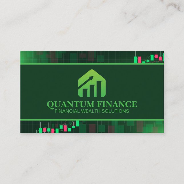 Logo für Finanzwachstum | Börsentabelle Visitenkarte (Vorderseite)