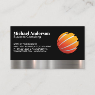 Logo für Firmenlogos Metal Trim Business Card Visitenkarte