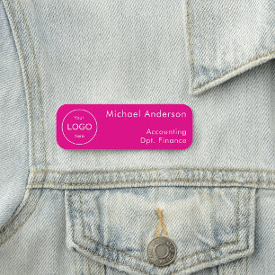 Logo für Firmenveranstaltungen in Rosa hinzufügen Namensschild