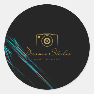 Logo für Fotografie Runder Aufkleber