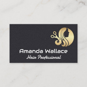 Logo für Friseure mit dem Namen "Gold Hair" Visitenkarte