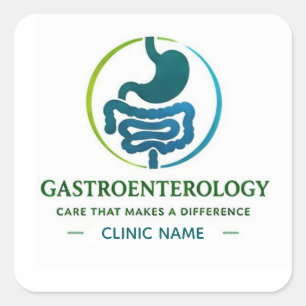 Logo für Gastroenterologie der Klinik für Verdauun Quadratischer Aufkleber