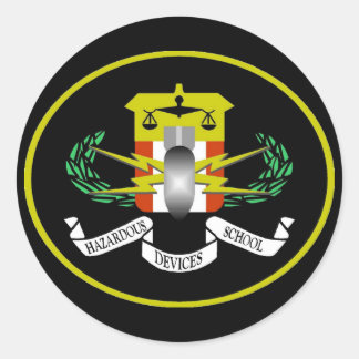 Logo für gefährliche Geräte Runder Aufkleber