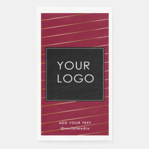 Logo für gestreifte Unternehmen Serviette