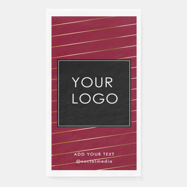 Logo für gestreifte Unternehmen Serviette (Vorderseite)