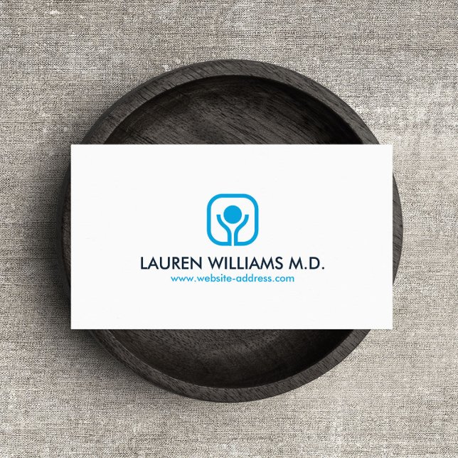 Logo für Gesundheit und Wellness auf Weiß Visitenkarte (Von Creator hochgeladen)