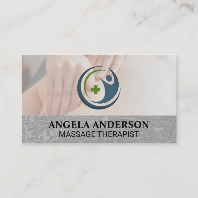 Logo für Gesundheitsmassage | Wellness Visitenkarte (Vorderseite)