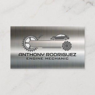 Logo für Getriebe und Werkzeuge Metallisch gebür Visitenkarte