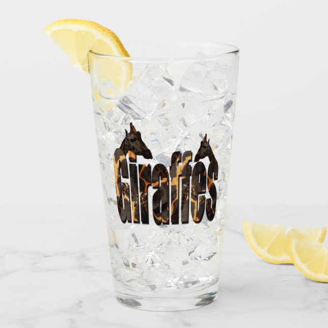 Logo für Giraffen und Giraffen, Glas (Vorderseite Ice)