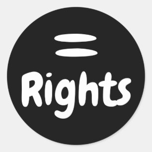Logo für Gleichberechtigung Runder Aufkleber
