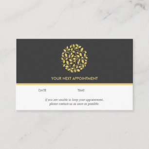 Logo für Gold-Blätter   Grau   Yoga für Wellness-M Visitenkarte