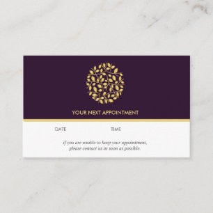 Logo für Gold-Blätter LILA Yoga für Wellness-M Visitenkarte