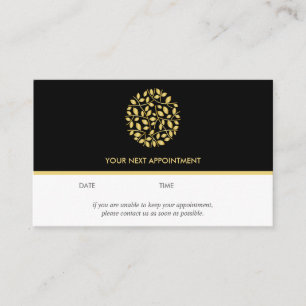 Logo für Gold-Blätter   Schwarz   Yoga für Wellnes Visitenkarte