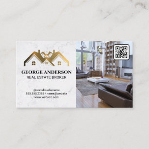 Logo für Gold-Eigenschaft Wohnzimmer QR-Code Visitenkarte